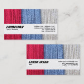 Textielband - verdonkerende thread visitekaartje (Voorkant / Achterkant)