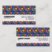 Textielband - ze zeggen dat de zon zingt visitekaartje (Voorkant / Achterkant)