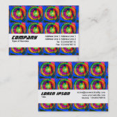 Textielband - ze zeggen dat de zon zingt visitekaartje (Voorkant / Achterkant)