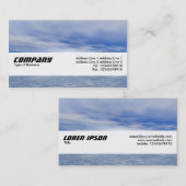 Textielband - Zee en hemel Visitekaartje (Voorkant / Achterkant)