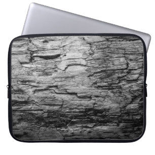Textielboom, zwart-wit laptop sleeve