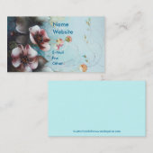 TextielDesign Roze bloemen Visitekaartje (Voorkant / Achterkant)