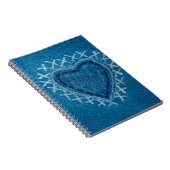 Textieldoek van verbindingsjeans notitieboek (Rechterzijde)