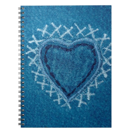 Textieldoek van verbindingsjeans notitieboek (Voorkant)