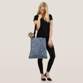 Textielgrijze boodschappentas tote bag (Op model)
