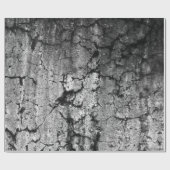 Textielgrunge zwart en wit  Antiek Cadeaupapier (Vlak)