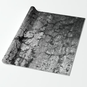 Textielgrunge zwart en wit  Antiek Cadeaupapier