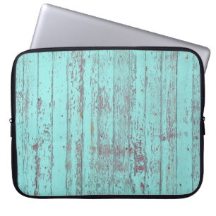 Textielhoutkap aqua background laptop sleeve