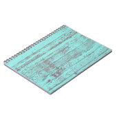 Textielhoutkap aqua background notitieboek (Linkerzijde)