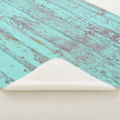 Textielhoutkap aqua background sherpa deken (3/4)