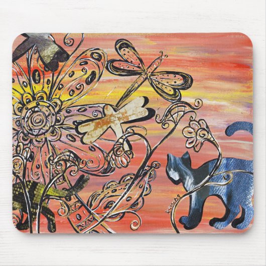 Textielkatten Mousepad Muismat (Voorkant)