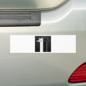 Textielkatten zwart wit bumpersticker (Op auto)
