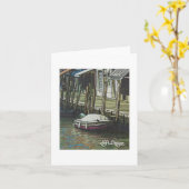 Textielkunst Venetië Notecard Kaart (Gele Bloem)