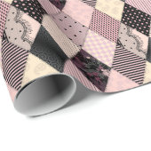 Textiellingerie: Patchwork Patroon Cadeaupapier (Rol Hoek)