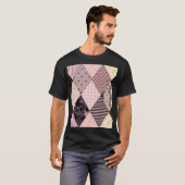 Textiellingerie: Patchwork Patroon T-shirt (Voorkant volledig)