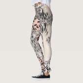 Textielluipaard: bloemenkettingpatroon. leggings (Links)