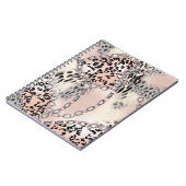 Textielluipaard: bloemenkettingpatroon. notitieboek (Linkerzijde)