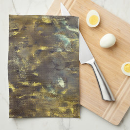 Textielmengsel van ruwe vlekken en vuil en "regen" theedoek