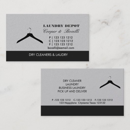 TextielMode Boutique Minimale Hanger Visitekaartje (Voorkant / Achterkant)