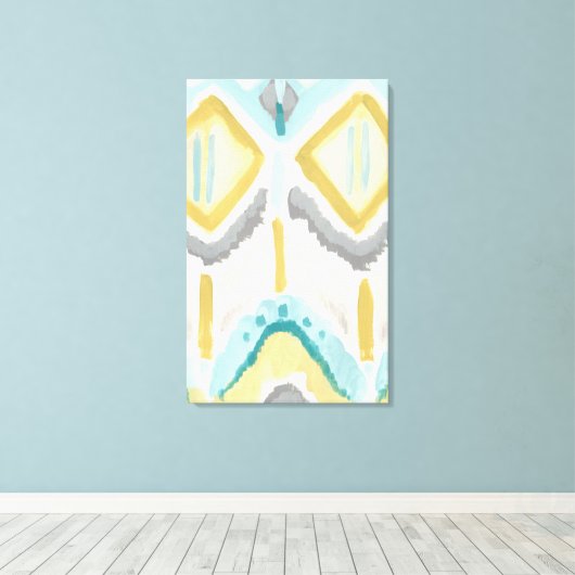 Textielonderdruk II Canvas Afdruk (Insitu (Houten vloer))