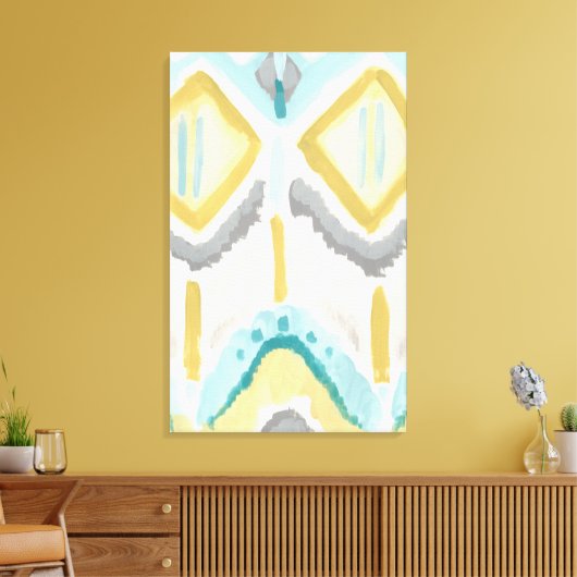 Textielonderdruk II Canvas Afdruk (Insitu (Woonkamer))