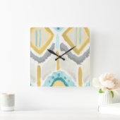 Textielonderdruk II Vierkante Klok (Huis)