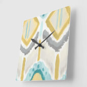 Textielonderdruk II Vierkante Klok (Hoek)