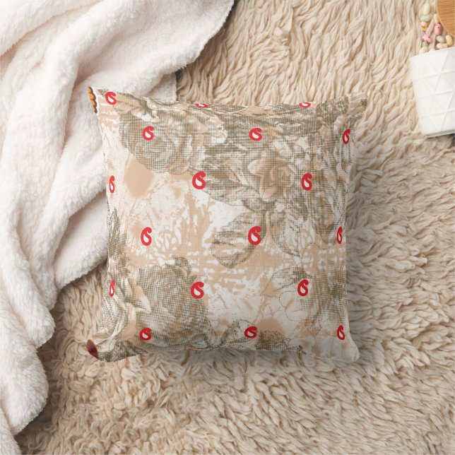  textielontwerp met bloemmotieven in kussen (Deken)