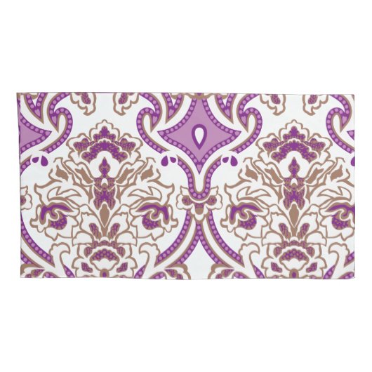 textielontwerp met ingewikkelde bloemen p kussensloop (Achterkant-Rechts)