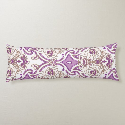  textielontwerp met ingewikkelde bloemen p lichaamskussen (Achterkant)
