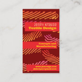 Textielontwerp Visitekaartje (Achterkant)