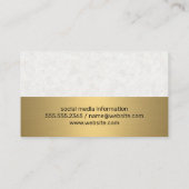 Textielpapier | Goud metaal | House Icon Visitekaartje (Achterkant)