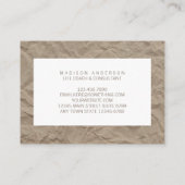 Textielpapier | Minimale moderne levensstandaard Visitekaartje (Achterkant)