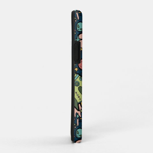 Textielpatronen Aliens Rockets Case-Mate iPhone Case (Achterkant/rechts)