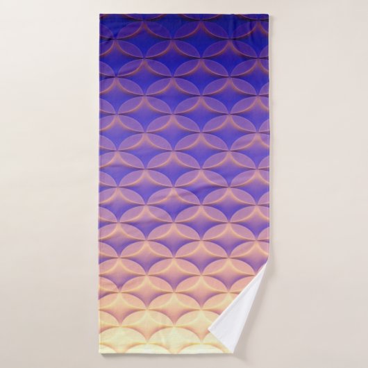 Textielpatroon Blauwe Gele Trendy Badhanddoek (Badhanddoek)