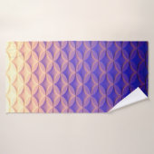 Textielpatroon Blauwe Gele Trendy Badhanddoek (Badhanddoek)