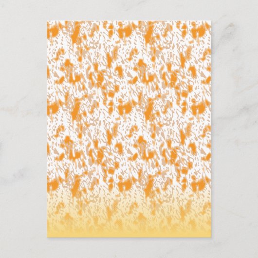 Textielpatroon met een levendig oranje en goud feestdagenkaart (Voorkant)