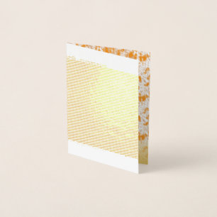 Textielpatroon met een levendig oranje en goud folie kaarten