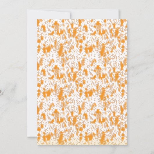 Textielpatroon met een levendig oranje en goud kaart (Voorkant)