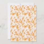 Textielpatroon met een levendig oranje en goud kaart (Achterkant)