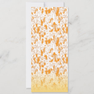 Textielpatroon met een levendig oranje en goud kaart