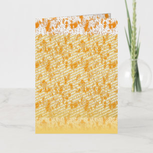 Textielpatroon met een levendig sinaasappel en gou folie feestdagenkaart