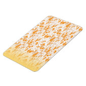 Textielpatroon met een levendig sinaasappel en gou magneet (Linkerzijde)