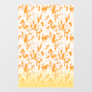 Textielpatroon met een levendig sinaasappel en gou raamsticker