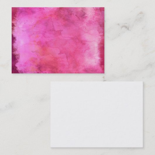 Textielpatroon roze Waterverf Cranberry Visitekaartje (Voorkant / Achterkant)