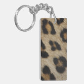 Textielpatroon van leopard Fur Sleutelhanger (Voorkant Links)