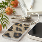 Textielpatroon van leopard Fur Sleutelhanger (Voorkant Rechts)