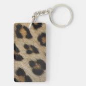 Textielpatroon van leopard Fur Sleutelhanger (achterkant)