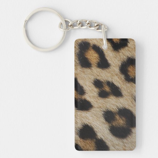 Textielpatroon van leopard Fur Sleutelhanger (Voorkant)