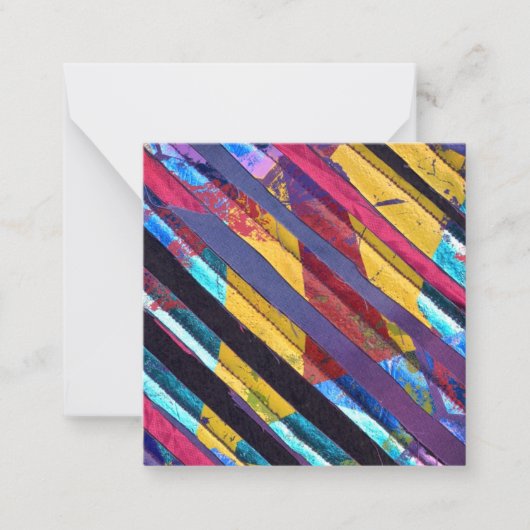 Textielstrepen Notitiekaartje (Voorkant)